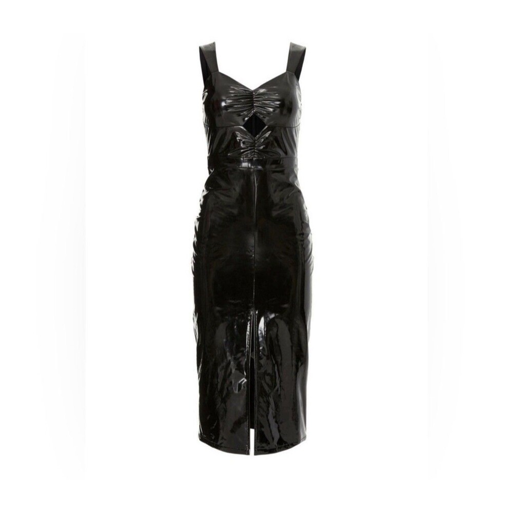 ASHLEY PARK X RENT THE RUNWAY L’amour Vegan Leather Dress Sz 4